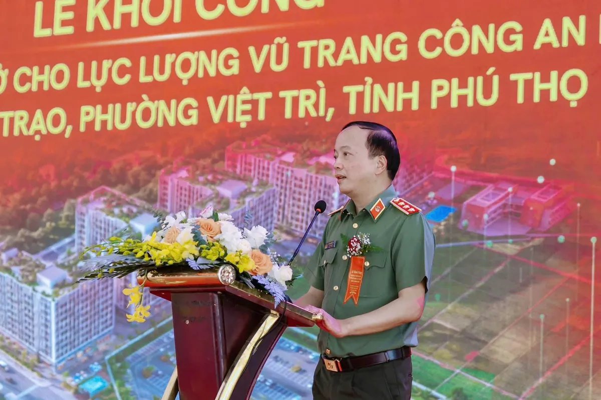 Lãnh đạo Bộ Công an phát biểu tại Lễ khởi công Sedona Việt Trì